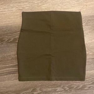 olive green pencil skirt